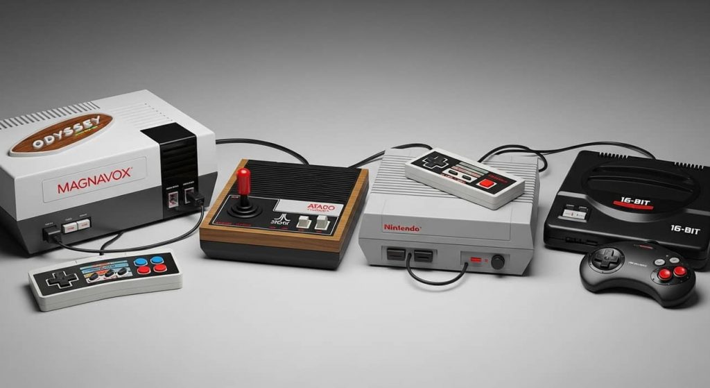 retro video game console